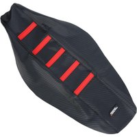CRF45009-331RT - Moose Racing Ribbed Seat Cover For Honda CRF250R 2010-2013 - Black Cover/Red Ribs