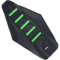 KX12503-334RT - Moose Racing Ribbed Seat Cover For Kawasaki KX125 2003-2005 - Black Cover/Green Ribs