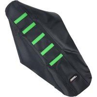 KXF25006-334RT - Moose Racing Ribbed Seat Cover For Kawasaki KXF250 2006-2008 - Black Cover/Green Ribs