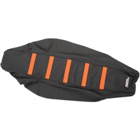 Image of KTM8518-336 - Moose Racing Ribbed Seat Cover For KTM SX85 2018-2021 - Black Cover/Orange Ribs