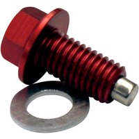 DP120 - Moose Racing Magnetic Drain Plug For Kawasaki KLX450R 2018-2019 - Red