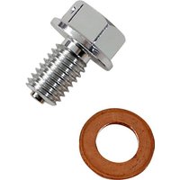 T14-2081S - Moose Racing Magnetic Drain Plug For Kawasaki KX100 2001-2021 - Anodized Clear/Silver