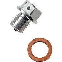 T14-5084S - Moose Racing Magnetic Drain Plug For KTM EXC125 2003-2016 - Anodized Clear/Silver