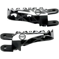 STXR-5 - Moose Racing Hybrid Footpegs For Honda CR80B 1996-2002 Front/- Black/Silver