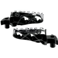 STRM-5 - Moose Racing Hybrid Footpegs For Suzuki RM125 2003-2008 Front/- Black/Silver