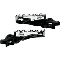 STKXF-5 - Moose Racing Hybrid Footpegs For Kawasaki KX250 2005-2023 Front/- Black/Silver