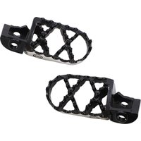 STKTM-16B - Moose Racing Hybrid Footpegs For Gas Gas EC300 2021-2023 Front/- Black/Silver