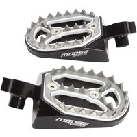 P17-34A7B - Moose Racing Qualifier Foot Pegs For Suzuki RMZ250 2010-2023 - Black