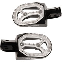 Image of P17-14B2B - Moose Racing Qualifier Foot Pegs For Honda CRF110F 2013-2025 - Black/Chrome