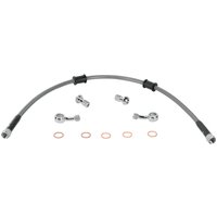 KAW-6030R - Moose Racing Stainless Steel Braided Brake Hose For Kawasaki KLR650 1987-2003 Rear - Silver
