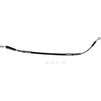 Y01-2-034/P-CL - Moose Racing Stainless Steel Braided Brake Hose For Yamaha WRF250 2007-2024 Rear - Silver