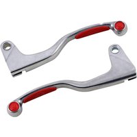 Image of 1SGHA45 - Moose Racing Competition Grip Lever Set For Honda XR100 R 1996-2003 - Red/Silver