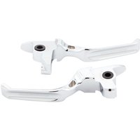 Image of 530-021 - Arlen Ness Method Lever Set For Harley Davidson FLS 1690 2015-2016 - Chrome/Silver