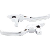 Image of 530-022 - Arlen Ness Method Lever Set For Harley Davidson FLHR 1584 2008 - Chrome/Silver