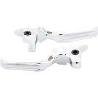 Image of 530-025 - Arlen Ness Method Lever Set For Harley Davidson FLH 1868 2021 - Chrome/Silver