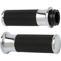 Image of 07-320 - Arlen Ness Fusion Smooth Grips For Harley Davidson FL 1200 1976-1977 - Black/Chrome