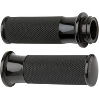 07-323 - Arlen Ness Fusion Smooth Grips For Harley Davidson FLDE 1750 2018-2020 - Black