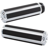 07-114 - Arlen Ness Ness-Tech 10-Gauge Comfort Grips For Harley Davidson FL 1200 1976-1977 - Chrome