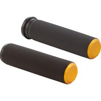 Image of 07-347 - Arlen Ness Knurled Grips For Harley Davidson FLD 1690 2012-2013 - Black/Gold