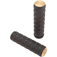 Image of 07-355 - Arlen Ness Air Trax Grips For Harley Davidson FLD 1690 2012-2013 - Black/Brass