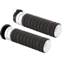 Image of 500-001 - Arlen Ness SpeedLiner Grips For Harley Davidson FLD 1690 2012-2013 - Black/Chrome