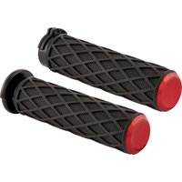 500-015 - Arlen Ness Diamond Grips For Harley Davidson FLD 1690 2012-2013 - Black/Red