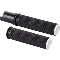 Image of 500-051 - Arlen Ness Knurled Grips For Harley Davidson FLHX 1923 2024 - Black/Chrome