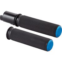 Image of 500-053 - Arlen Ness Knurled Grips For Harley Davidson FLHX 1923 2024 - Black/Blue