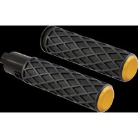 Image of 500-060 - Arlen Ness Diamond Grips For Harley Davidson FLHX 1923 2024 - Black/Gold