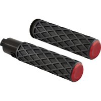 500-061 - Arlen Ness Diamond Grips - Black/Red