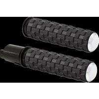 500-067 - Arlen Ness Air Trax Grips For Harley Davidson FLHX 1923 2024 - Black/Chrome