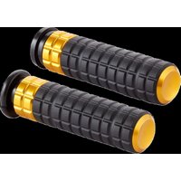 Image of 500-020 - Arlen Ness SpeedLiner Grips For Harley Davidson FLDE 1750 2018-2020 - Black/Gold