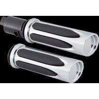 Image of 500-070 - Arlen Ness Deep Cut Comfort Series Grips For Harley Davidson FLHX 1923 2024 - Black/Chrome