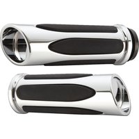 500-070 - Arlen Ness Deep Cut Comfort Series Grips For Harley Davidson FLHX 1923 2024 - Black/Chrome