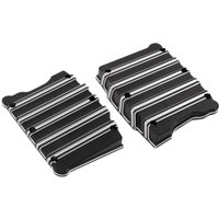 Image of 18-253 - Arlen Ness 10 Gauge Rocker Box Top Covers For Harley Davidson FLD 1690 2012-2013 - Black