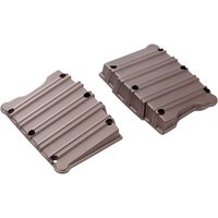 18-257 - Arlen Ness 10 Gauge Rocker Box Top Covers For Harley Davidson FLD 1690 2012-2013 - Titanium