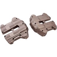 18-267 - Arlen Ness 10 Gauge Rocker Box Top Covers For Harley Davidson FLDE 1750 2018-2020 - Titanium