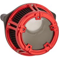 Image of 18-170 - Arlen Ness Method Clear Series Air Cleaner For Harley Davidson FLDE 1750 2018-2020 - Red