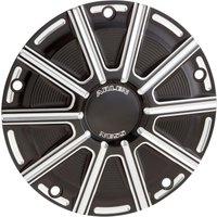700-002 - Arlen Ness 10-Gauge Derby Cover For Harley Davidson FLH 1868 2021 - Black/Silver