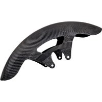 210-017 - Arlen Ness Carbon Fibre 19" Cafe Fender For Harley Davidson FLHXSE 1977 2023-2024 48 cm (19") Front - Black