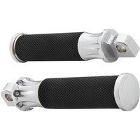 Image of 07-908 - Arlen Ness Fusion Male-Mount Footpegss For Harley Davidson FLD 1690 2012-2013 - Black/Chrome