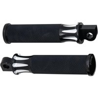 Image of 07-909 - Arlen Ness Fusion Male-Mount Footpegss For Harley Davidson FLD 1690 2012-2013 - Aluminum/Black