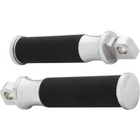 Image of 07-920 - Arlen Ness Fusion Male-Mount Footpegss For Harley Davidson FLD 1690 2012-2013 - Black/Chrome