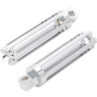 06-104 - Arlen Ness 10-Gauge Male-Mount Footpegs For Harley Davidson FLD 1690 2012-2013 - Chrome