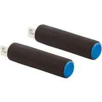 Image of 07-937 - Arlen Ness Fusion Male-Mount Footpegss For Harley Davidson FLD 1690 2012-2013 - Black/Blue