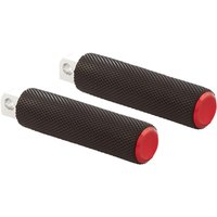 Image of 07-938 - Arlen Ness Fusion Male-Mount Footpegss For Harley Davidson FLD 1690 2012-2013 - Black/Red