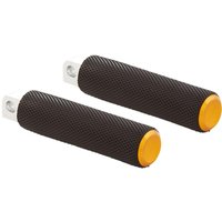 Image of 07-939 - Arlen Ness Fusion Male-Mount Footpegss For Harley Davidson FLD 1690 2012-2013 - Black/Chrome/Gold