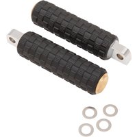 Image of 07-964 - Arlen Ness Fusion Male-Mount Footpegss For Harley Davidson FLD 1690 2012-2013 - Black/Brass