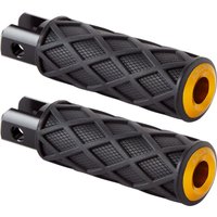 Image of 400-057 - Arlen Ness Diamond Rider Foot Pegs For Harley Davidson FLSB 1750 2018-2024 - Black/Gold