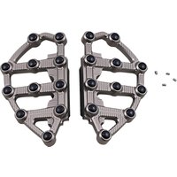 Image of 06-876 - Arlen Ness MX Billet Floorboards For Harley Davidson FLHR 1340 1994-1998 - Titanium